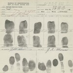Bureau of Identification Fingerprint Card for George Moran, July 13, 1946 by Wright State University