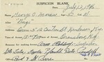 Suspicion Blank for George Moran, July 13, 1946 by Wright State University