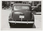 Evidence Photograph — Rear of Vehicle Associated with George Moran Investigation, 1946 by Wright State University