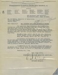 Pinkerton's National Detective Agency Letter to Dayton Inspector Cy Yendes Regarding Dillinger, September 2, 1933 by Wright State University