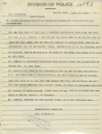 Dayton Division of Police Report Regarding Russell Clark and Walter Detrich Sighting, October 13, 1933 by Wright State University