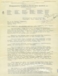 Pinkerton's National Detective Agency Letter to Dayton Inspector Yendes Regarding Dillinger and Copeland, August 25, 1933 — Page 1 by Wright State University