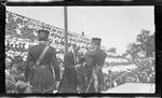 Wilbur and Orville Wright accepting Congressional Medals at the 1909 Wright Brothers Homecoming Celebration medals ceremony by Andrew S. Iddings