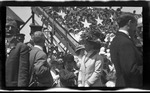 Katharine Wright with Orville and Wilbur Wright at the 1909 Wright Brothers Homecoming Celebration medals ceremony by Andrew S. Iddings