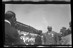 Dayton Mayor Edward E. Burkhart and Ohio Governor Judson Harmon at the 1909 Wright Brothers Homecoming Celebration medals ceremony by Andrew S. Iddings