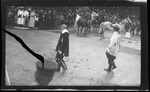 Wilbur C. Kennedy playing Jonathan Dayton and another actor dressed as a herald during the 1909 Wright Brothers Homecoming Celebration opening ceremonies