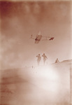 Orville Wright gliding in the Wright 1911 glider