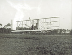 Wilbur Wright taking off at Le Mans, France, 1908