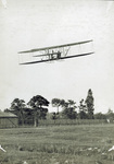 Wilbur Wright flying at Les Hunaudieres race course by Illustrations Bureau, London