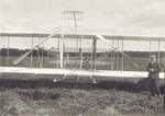 Wright Model A Flyer on launch rail