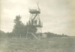 On the observation tower at Le Mans, 1908