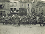 U. S. Army marching band on parade at Le Mans.