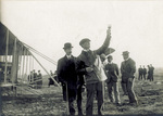 Wilbur Wright holding an anemometer by Callizo, Paris