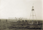 Launching derrick and the Wright Model A Flyer by M. Rol and Company, Paris