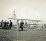 Wright Model A Flyer with spectators nearby