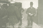 Wilbur Wright walking through a crowd by G. Busi