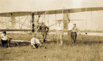 Orville Wright with his student pilots