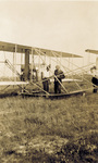 Orville Wright with student pilot by M. O. Kepler