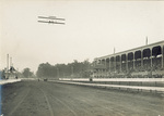 Hoxsey flying past the grandstand at the Wisconsin State Fairgrounds