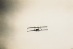 Rear view of Wright Model A Flyer in flight at Fort Myer
