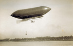 Louis Malecot's airship in flight by J. Theodoresco