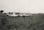 Right rear view of Wright Model F Flyer ready for take-off