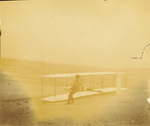 Wright 1902 glider flying close to ground by Octave Chanute