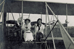 Mrs. Whiting and Marjorie Stinson seated in Wright Model B Flyer