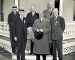 Orville Wright with a group of distinguished military guests