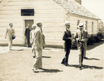 Henry Ford and Orville Wright walking at Greenfield Village