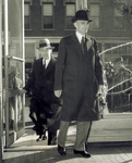 Henry Ford and Orville Wright entering former Wright Cycle Company shop
