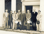 Group standing at entrance to Edison Institute