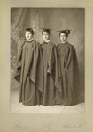 Katharine Wright with friends in graduation gowns