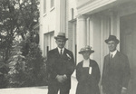 Katharine Wright and Griffith Brewer with an unidentified man