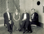 Orville Wright seated with Amelia Earhart, Elmer Sperry, and Vilhjalmur Stefansson by A. W. Sanders Co., Saint Louis (Mo.)