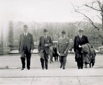 Orville Wright with group attending Denison University ceremonies