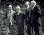 Orville Wright with group attending Denison University ceremonies