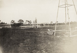 Wright 1907 Model Flyer and the launching derricks