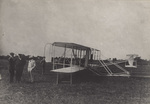Wilbur Wright and Leon Bollee after a flight together