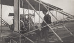 Rene Pellier and Wilbur Wright before a flight together