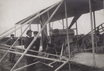 Capt. Lucas-Girardville at the controls of the Wright Flyer