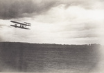Wilbur Wright flying in the clouds