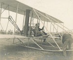Lt. Selfridge and Orville Wright getting ready for flight