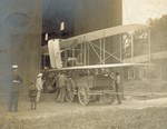 Wright Model A Flyer loaded on wagon by C. H. Claudy