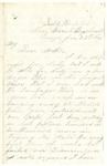 Letter from William Patterson to his mother Julia on June 28, 1864