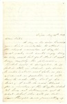 Letter to Julia Patterson from M.L. (Mary) Johnston dated May 25, 1864