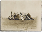 Airplane pile on field