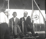 Eugene Ely and George Beatty at the controls of a Wright Model A Flyer at the Harvard-Boston Aero Meet, August - September, 1911