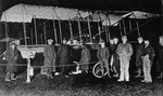 Claude Grahame-White's Farman biplane during the London to Manchester air race in April, 1910