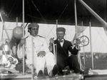 Lieutenant Commander Charles Nelson and Lieutenant Thomas D. Milling in a Burgess-Wright biplane at the Harvard-Boston Aero Meet, August - September, 1911